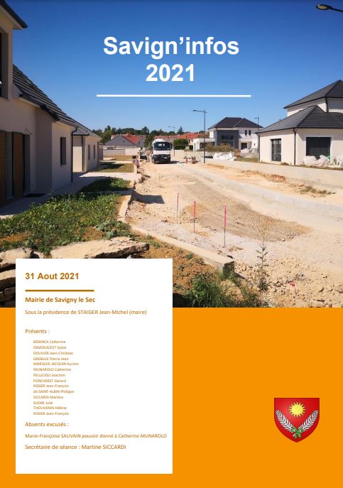 Savign'infos Aout 2021